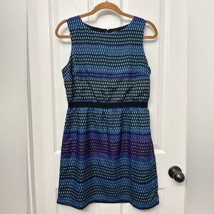 Blue Geometric Sleeveless Dress | LOFT Petites MP